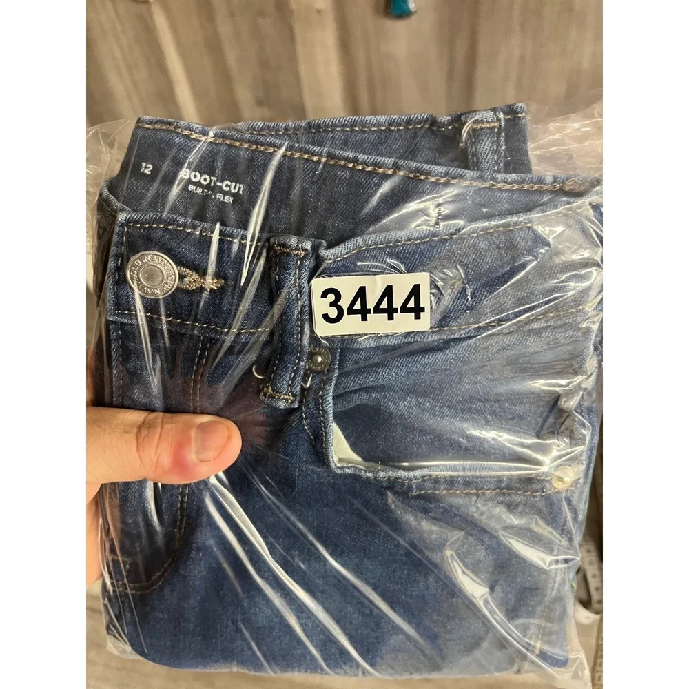 Old Navy Boot-Cut Jeans Boys Size 12 Blue Built-In Flex‎ Denim 3444